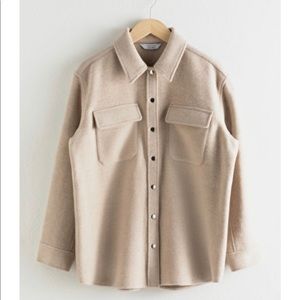 & Other Stories Oversized Wool Workwear Shirt